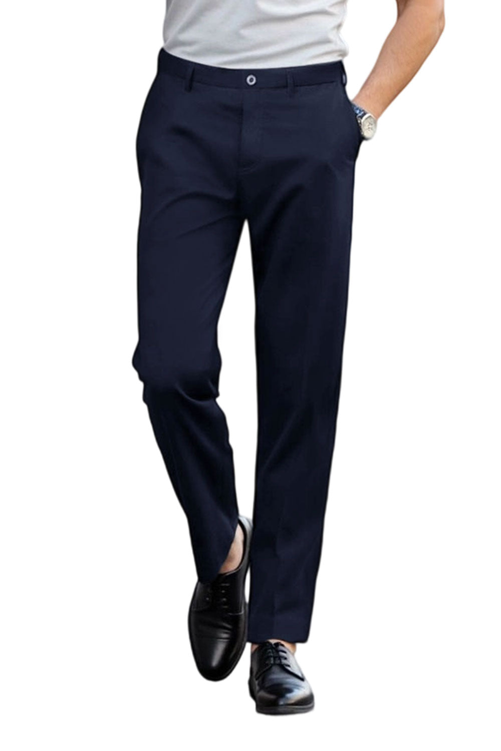 Casual Trousers in Loose Style with Hanging Sense