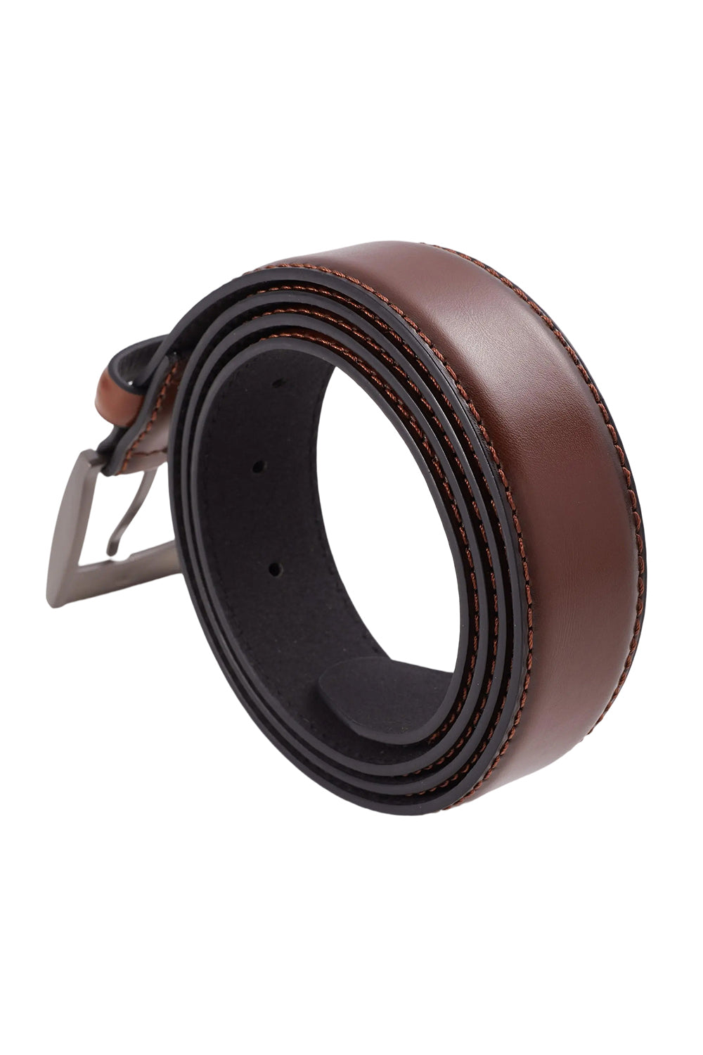 Embossed Belt in Brown, Business Casual Style