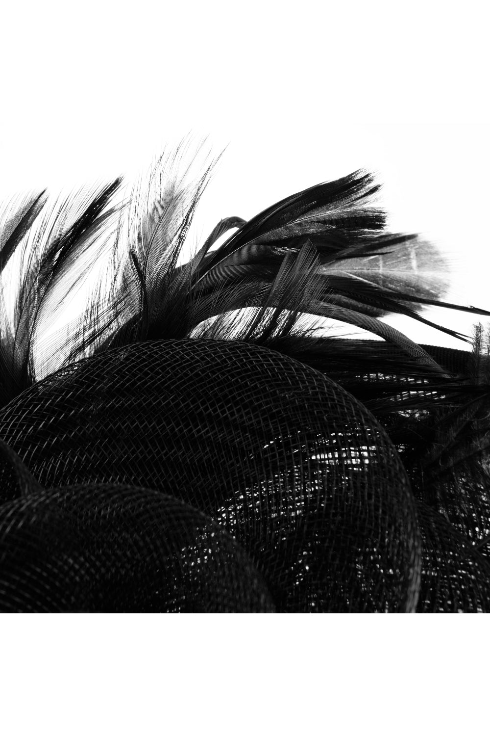 Feather Flower Mesh Fascinator