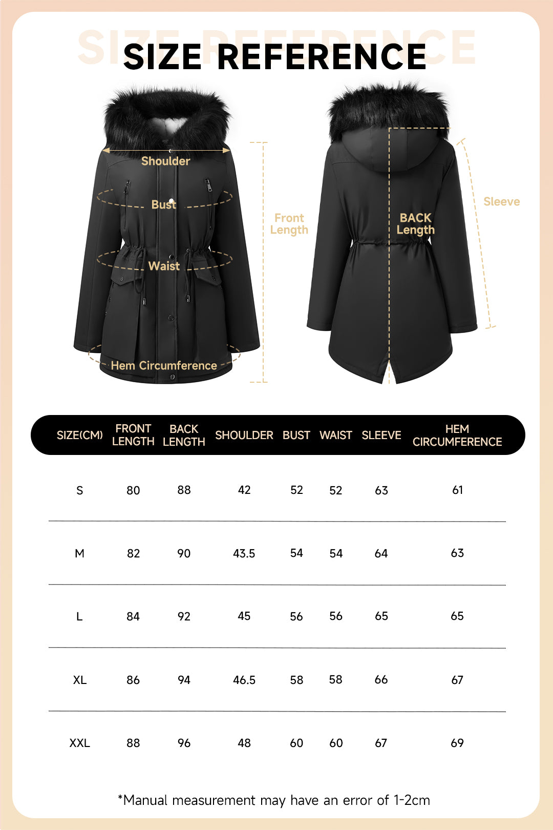 Versatile minimalist puffer coat with hood and fur collar