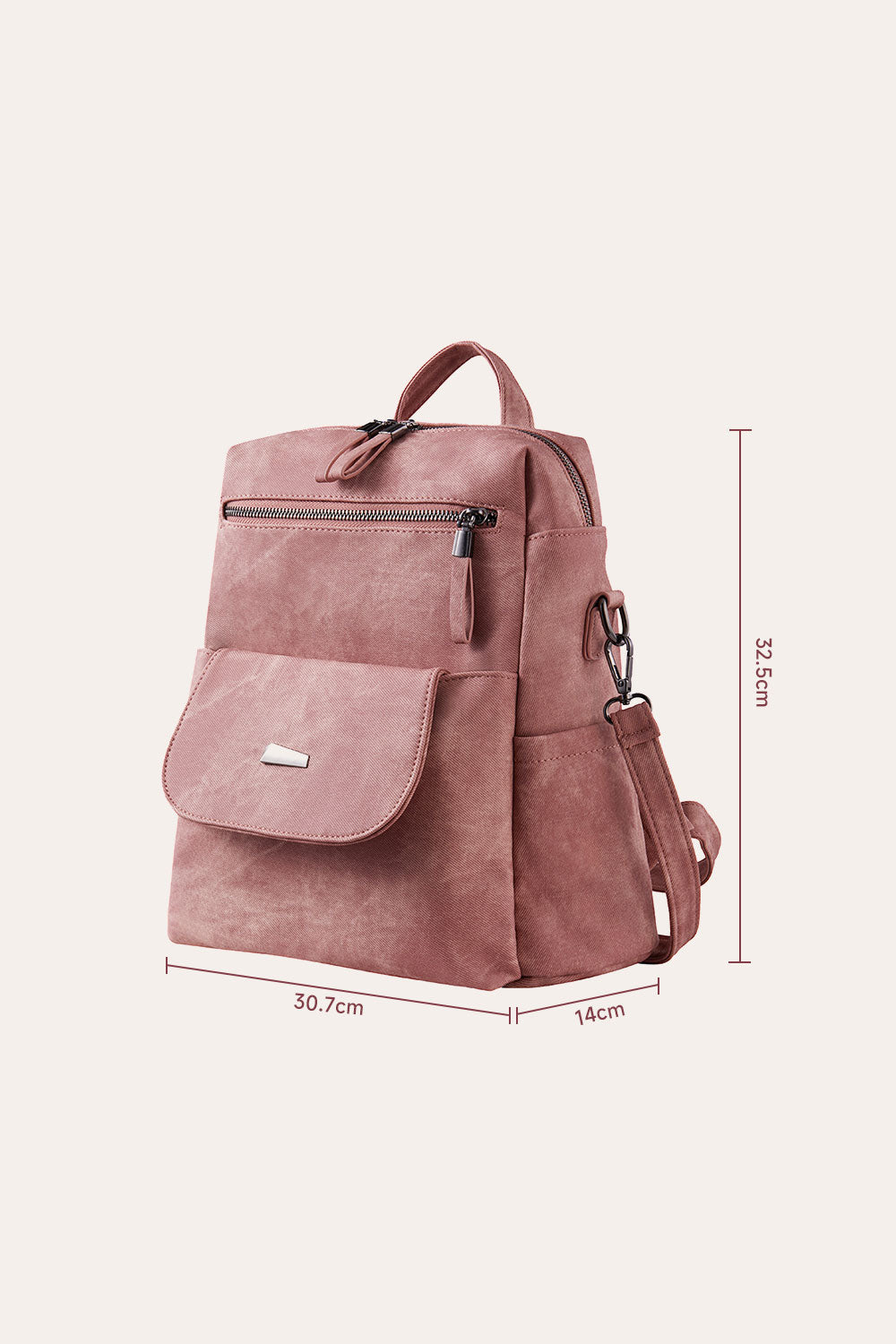 Vintage PU Leather Backpack