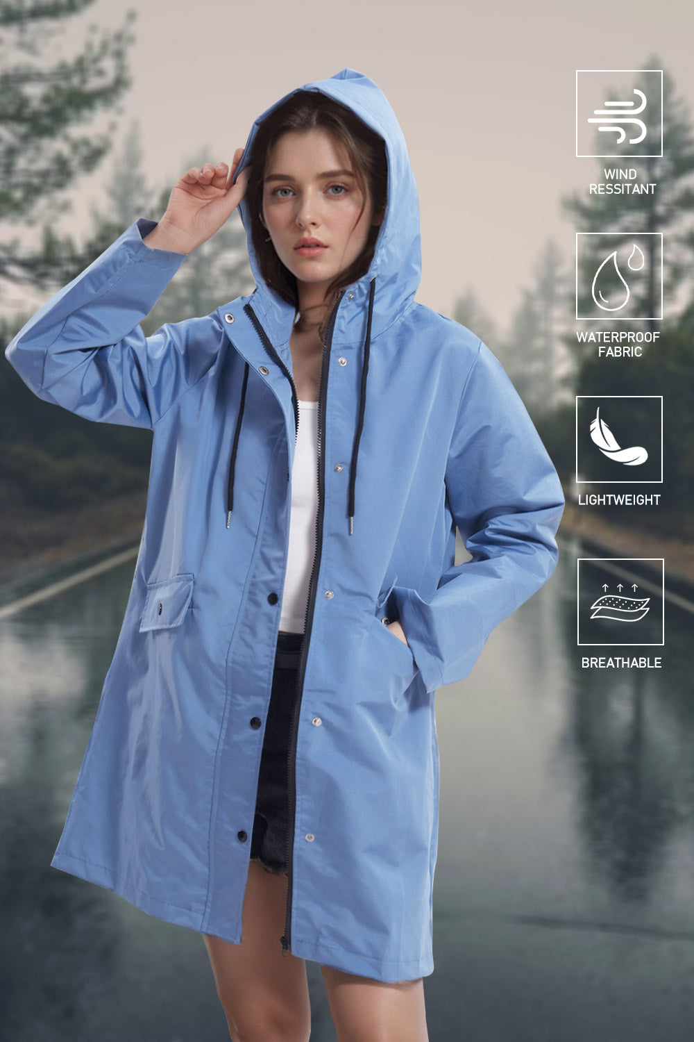 Mid-length Hardshell Jacket