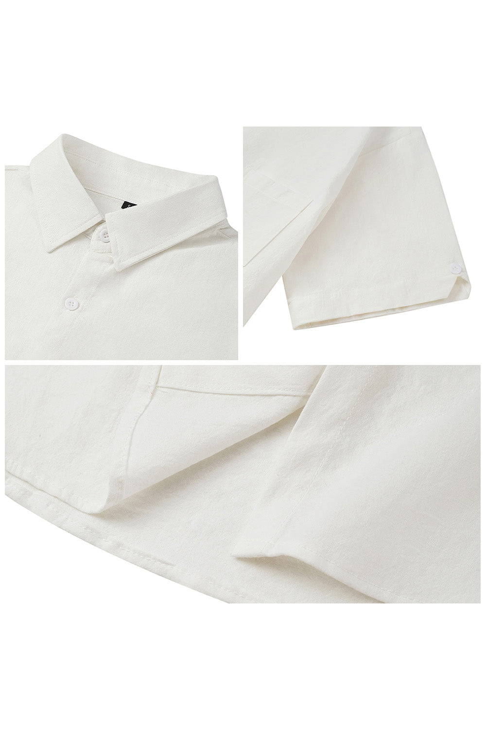 Men's Cotton Short sleeve Shirt in Solid Color