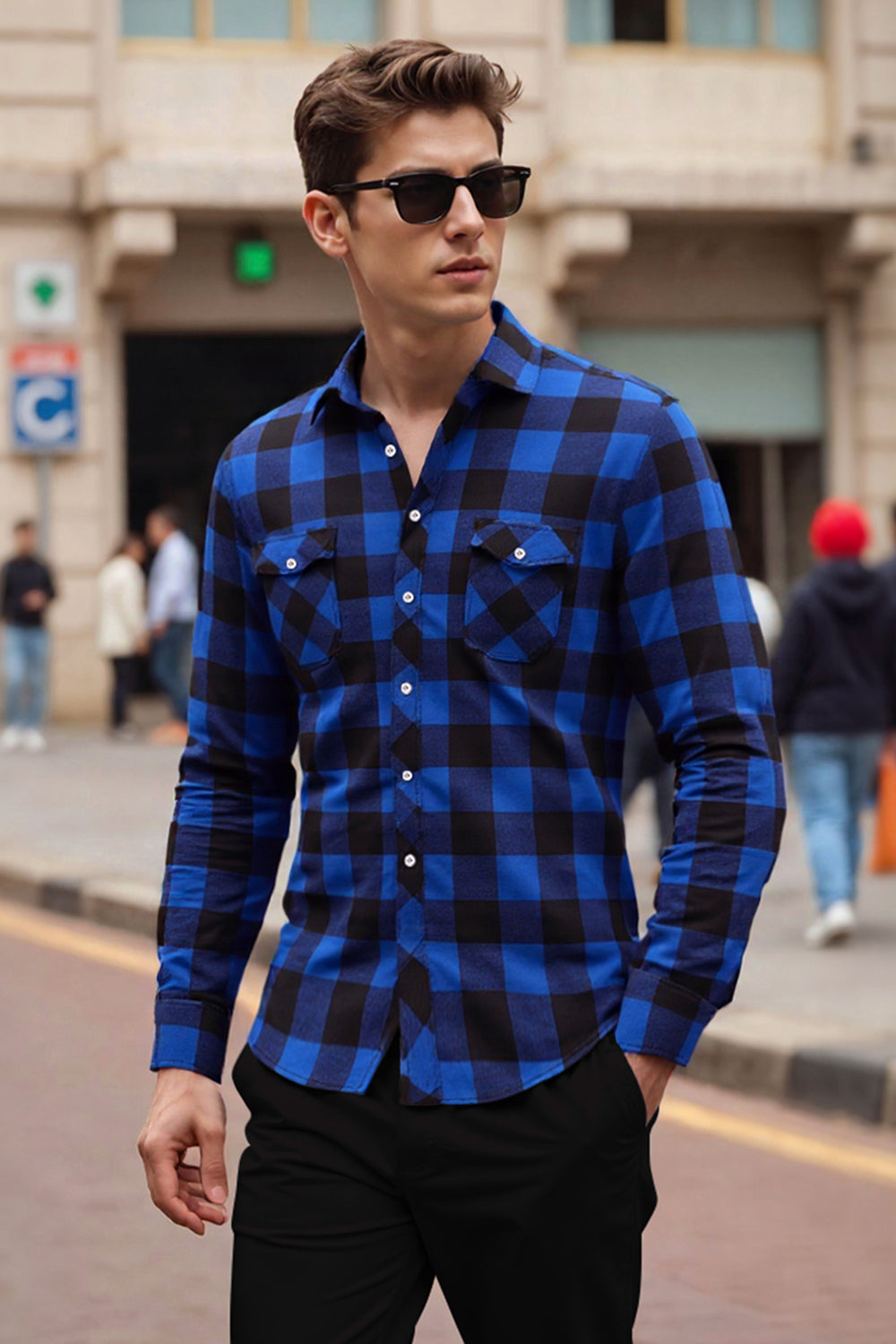 Flannel Plaid Shirts for Spring and Autumn