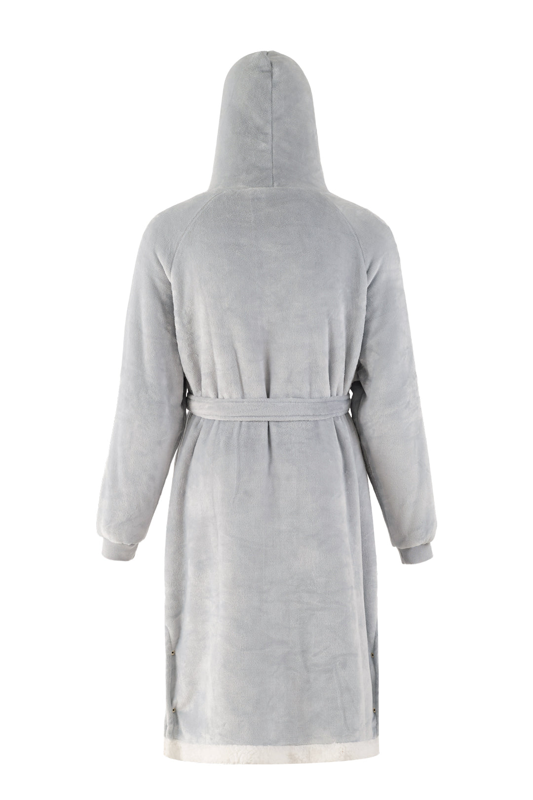 Tie Waist Big Pocket Fleece Lined Hooded Loungewear