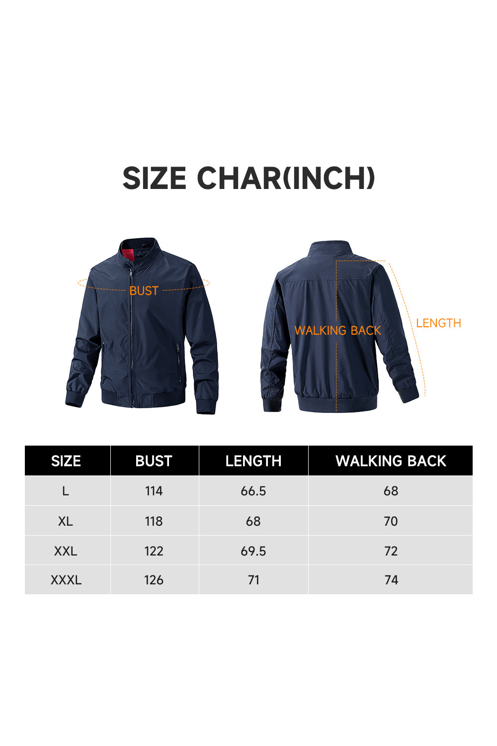 Bomber Jacket with Zipper and Windproof Design