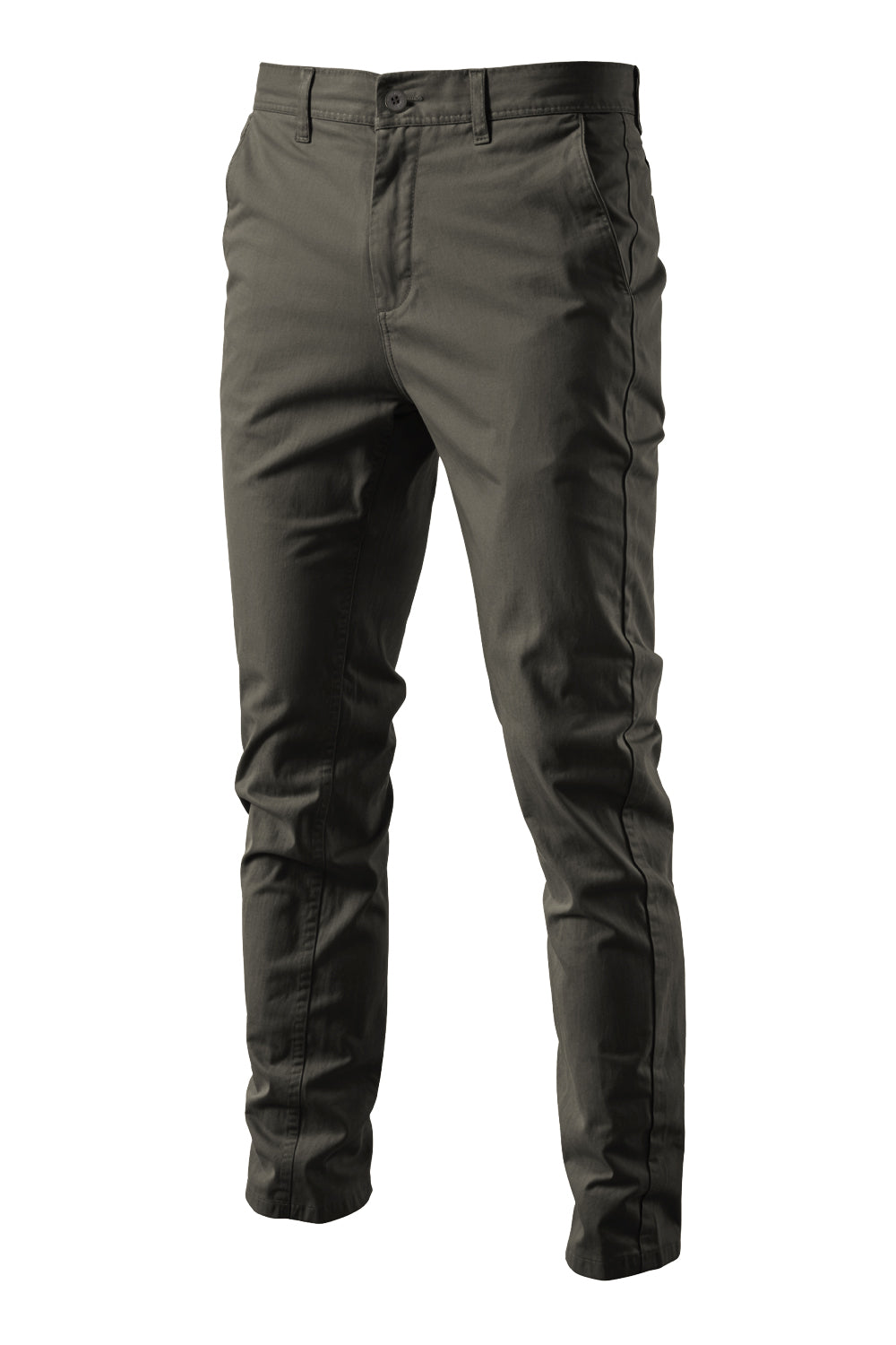 Straight Leg Chinos Trousers for Business Casual
