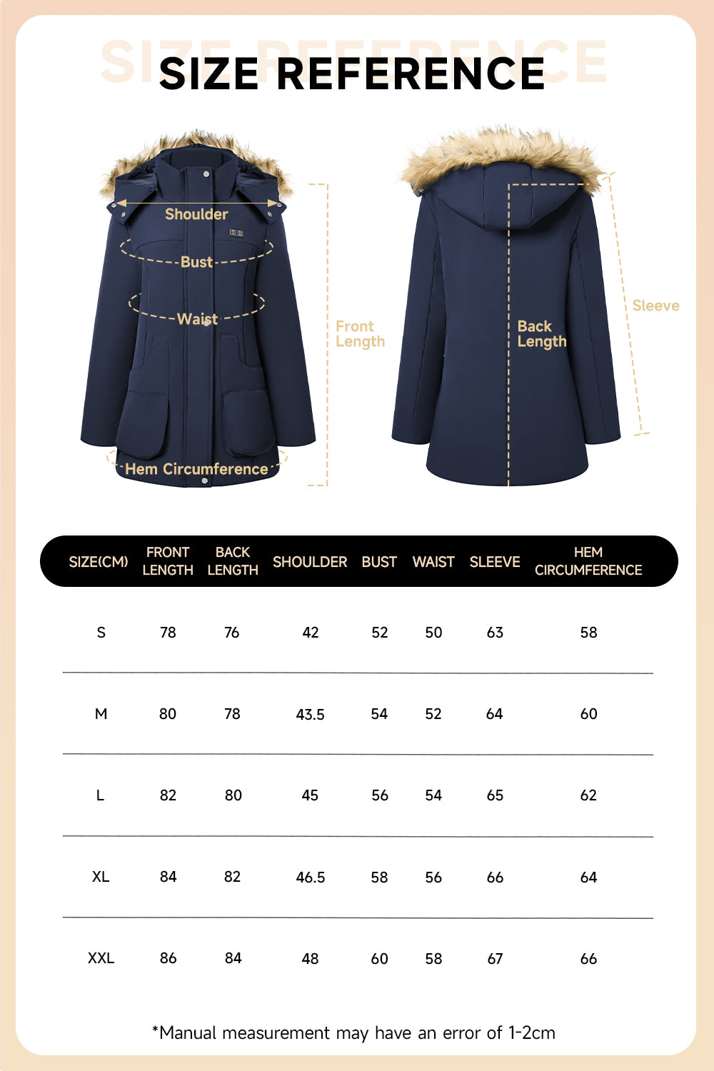 Heated Hooded Nipped Waist Winter Puffer Coat