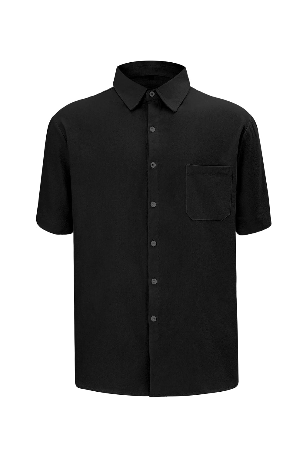 Men's Cotton Short sleeve Shirt in Solid Color