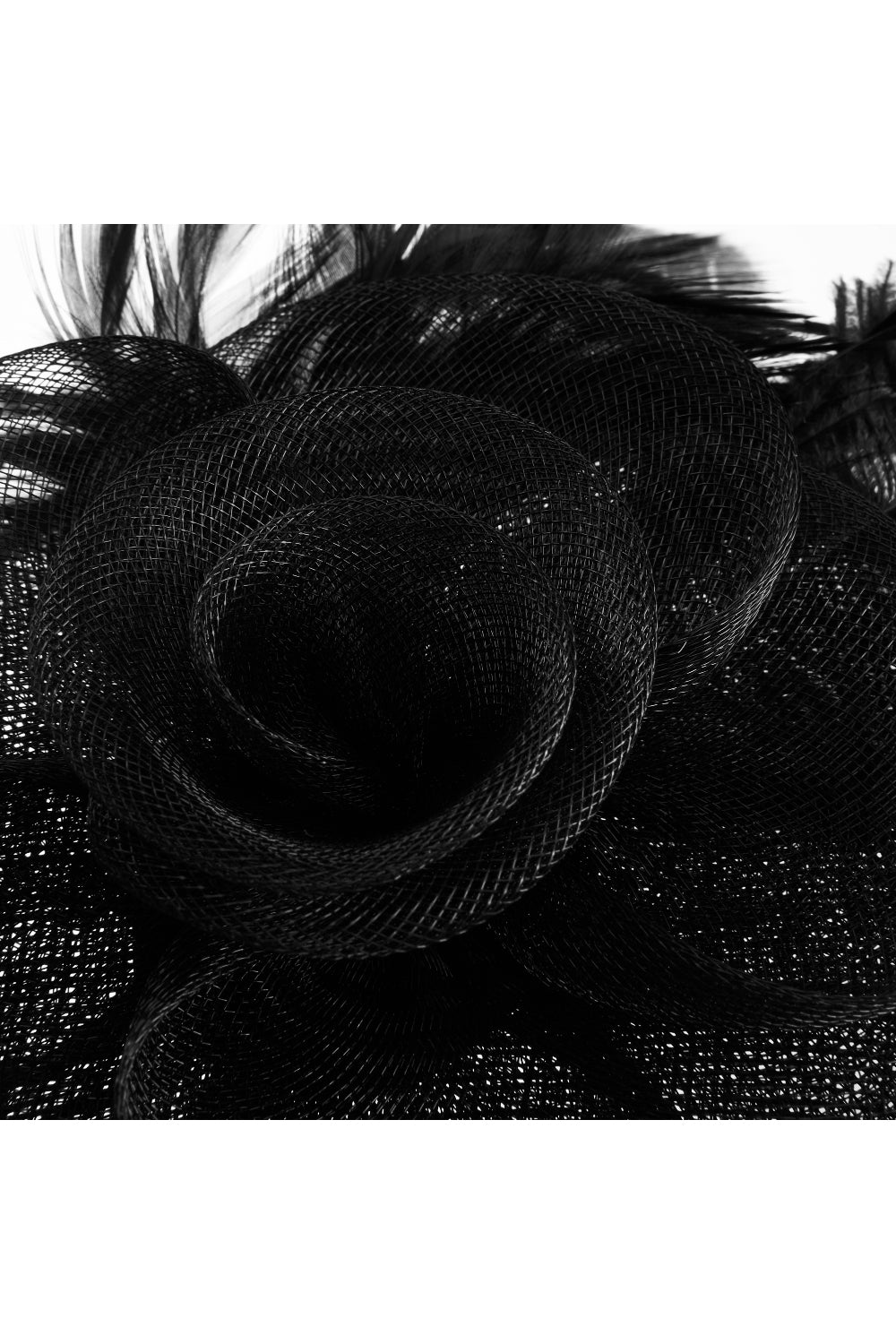 Feather Flower Mesh Fascinator