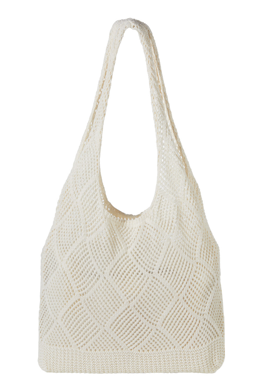 Knitted Shoulder Bag Hollow Tote Bag Handbag