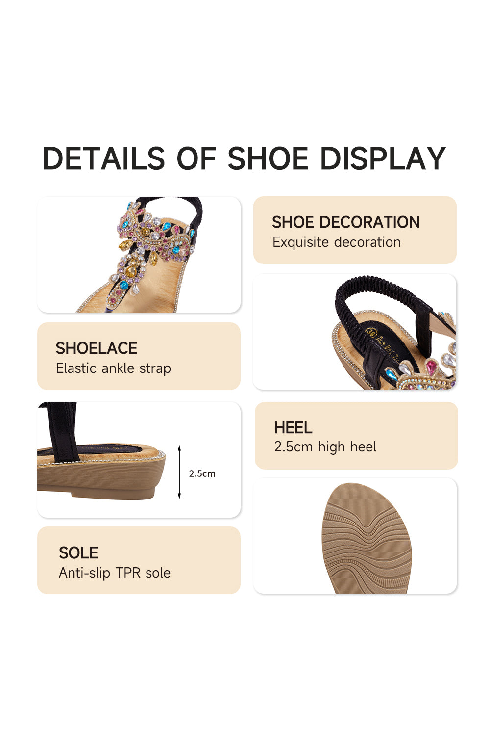 Bohemian Flip Flops Casual Beach Sandals