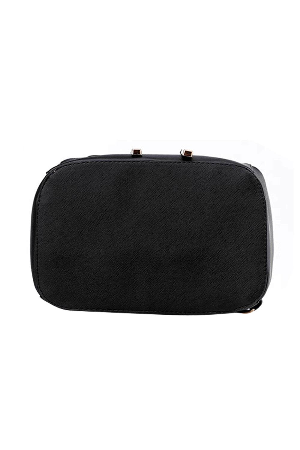 Black College-style Backpacks Made of PU Leather