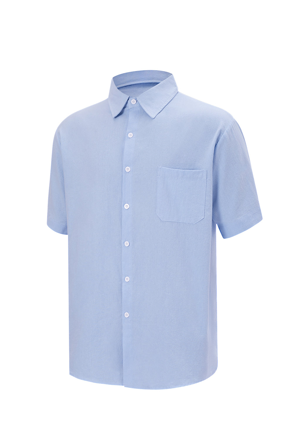 Men's Cotton Short sleeve Shirt in Solid Color