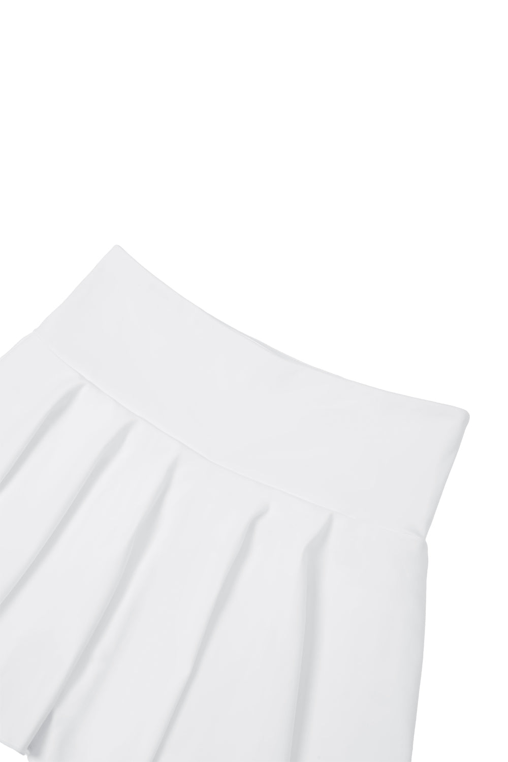 High - waisted Pleated Mini Skirt in Skort Style