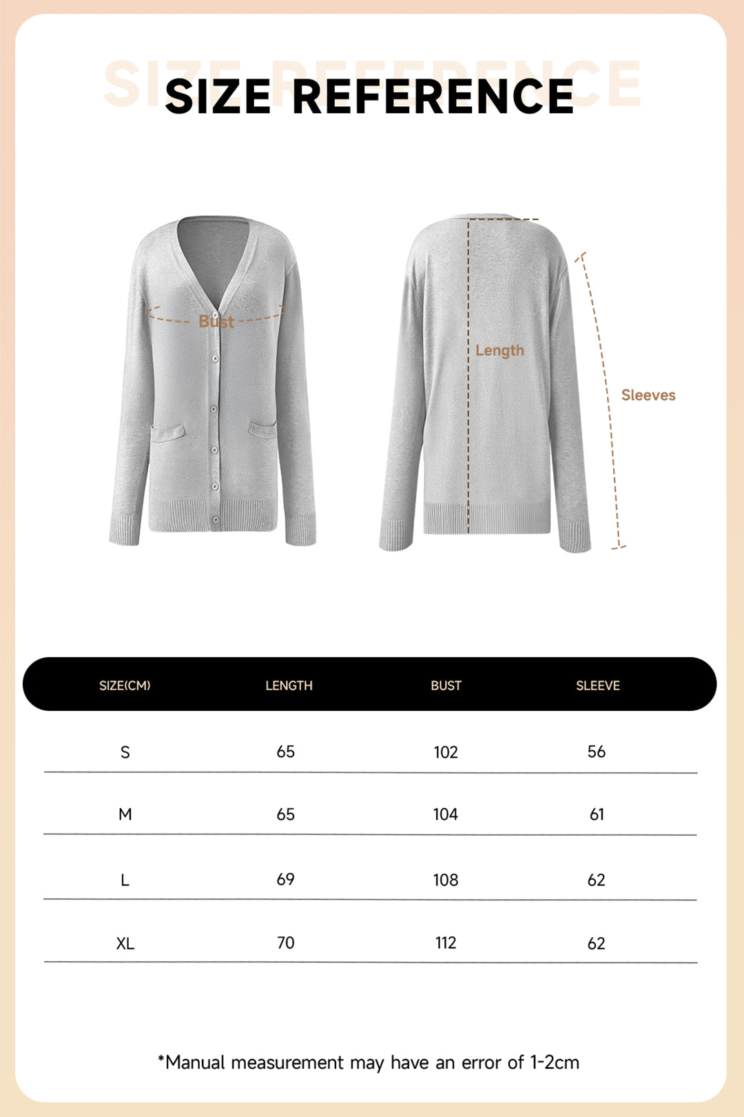 V-Neck Single Breasted Knit Cardigan