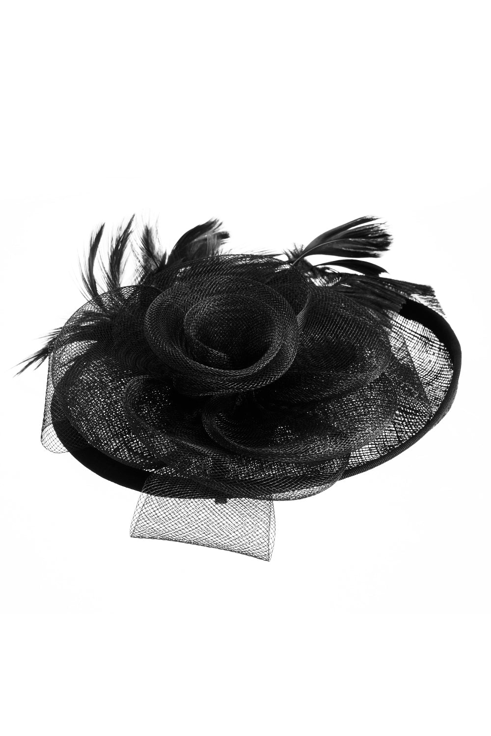 Feather Flower Mesh Fascinator