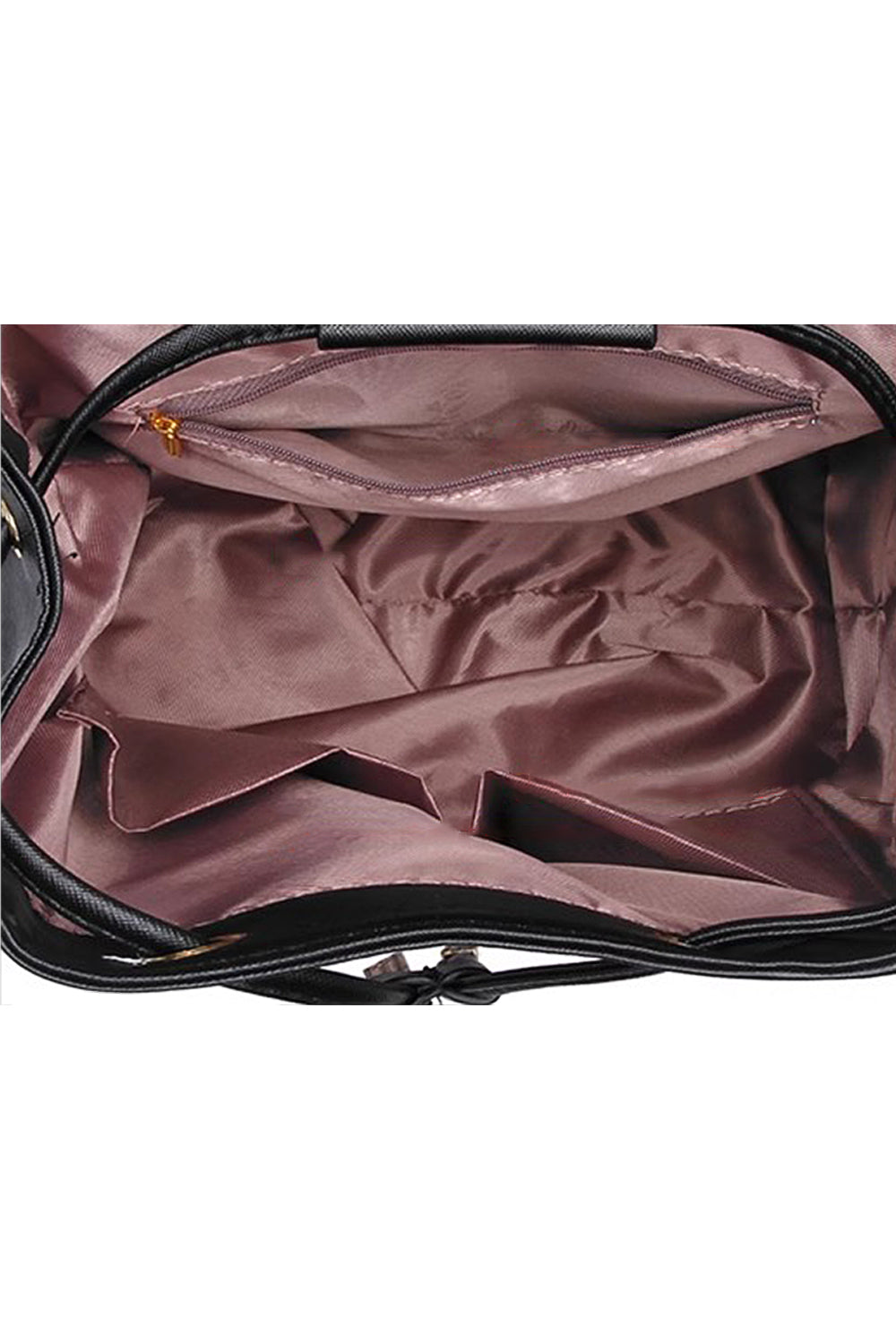 Black College-style Backpacks Made of PU Leather