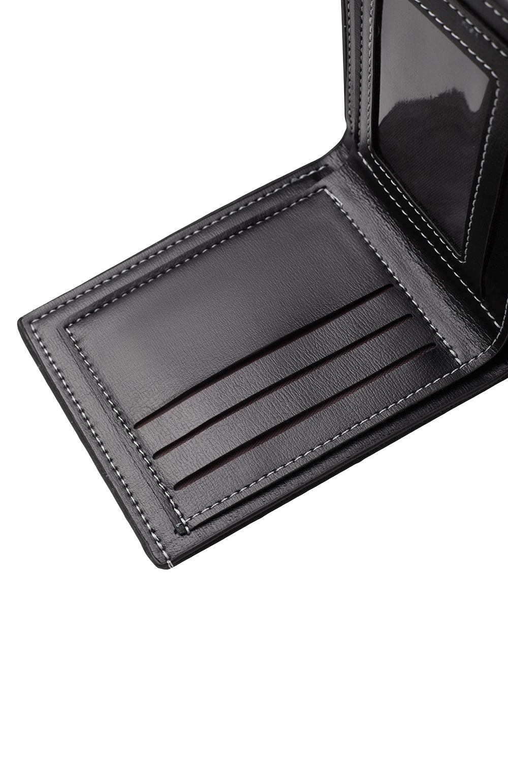 Leather Bi - fold Wallet in Short - horizontal