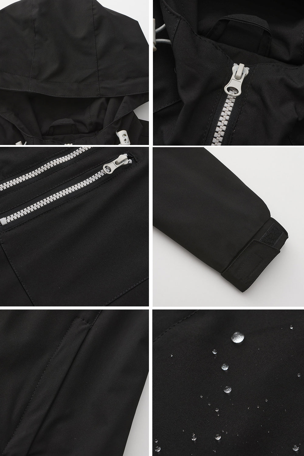 Windproof Trench Coat with Detachable Hood