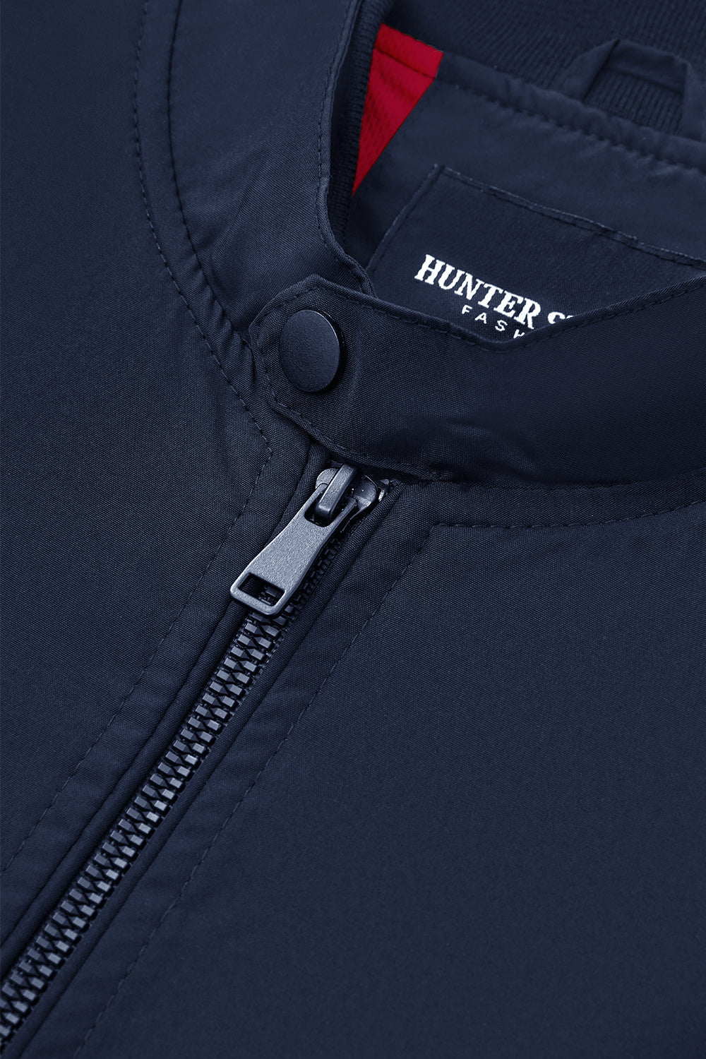 Bomber Jacket with Zipper and Windproof Design