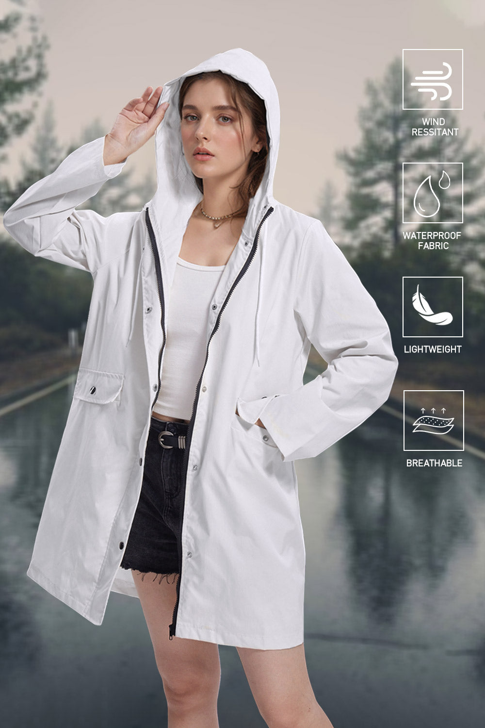 Mid-length Hardshell Jacket