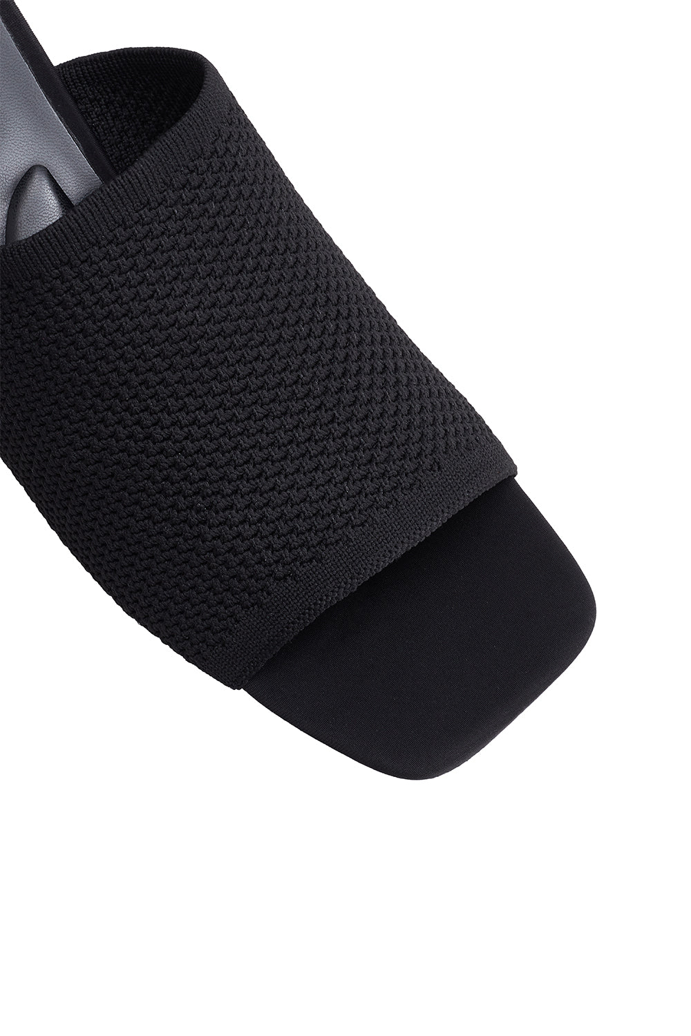 Knitted High Heeled Sandals with Square Toe and Open Toe