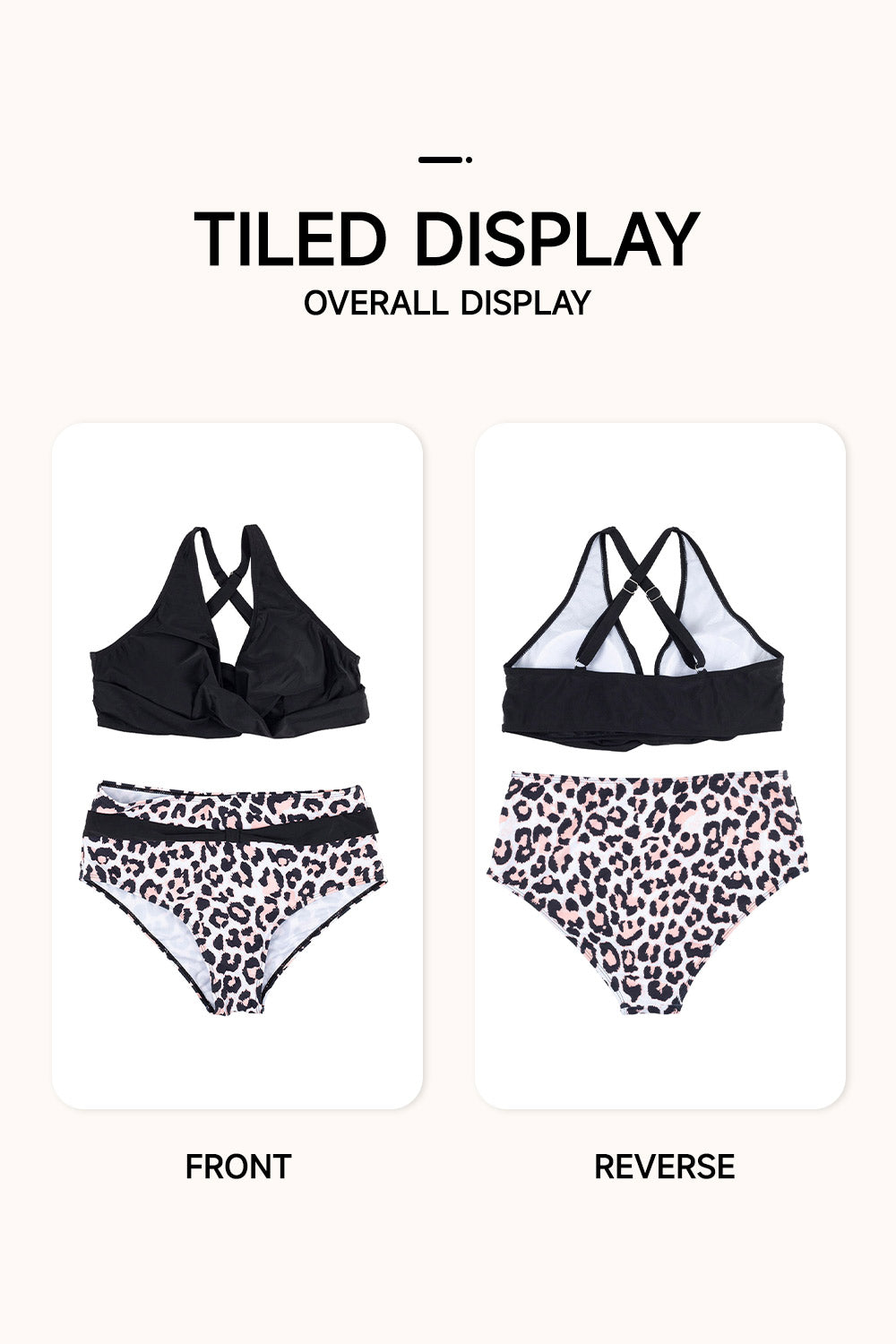 Women Two Piece V-Neckline Bikini Swimsuit