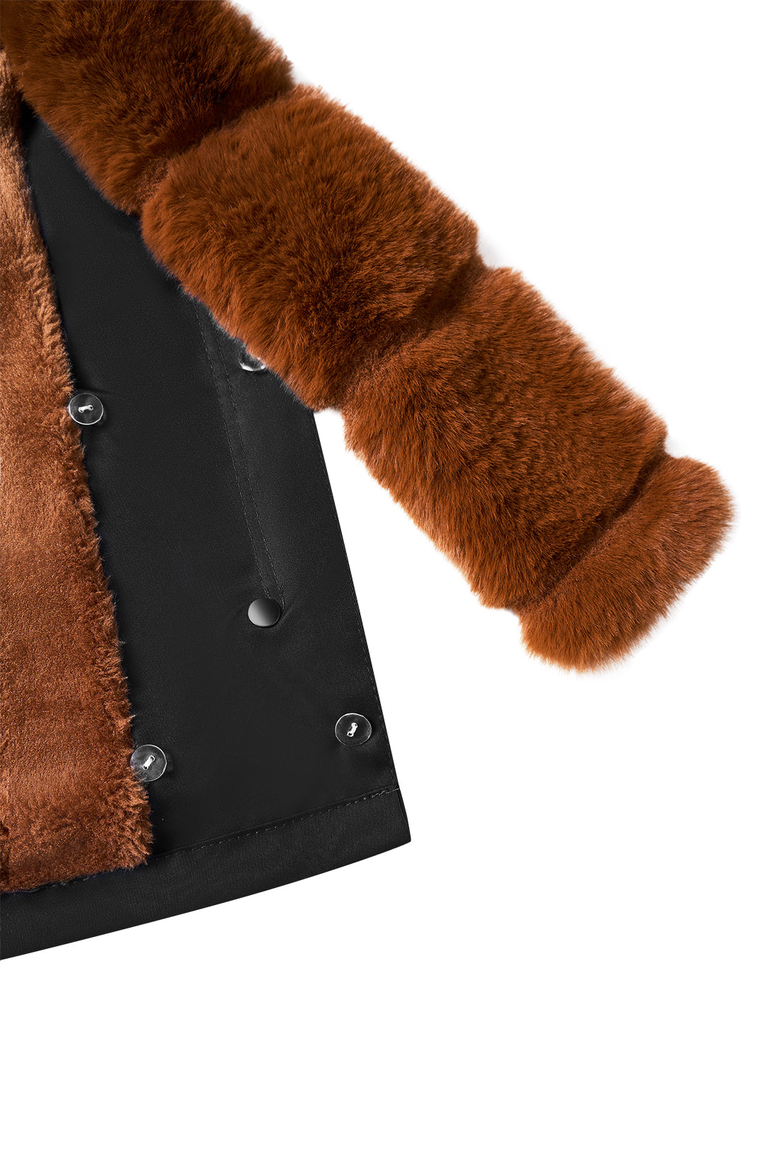 Midi Fur Collar Nipped Waist Warm Puffer Coat