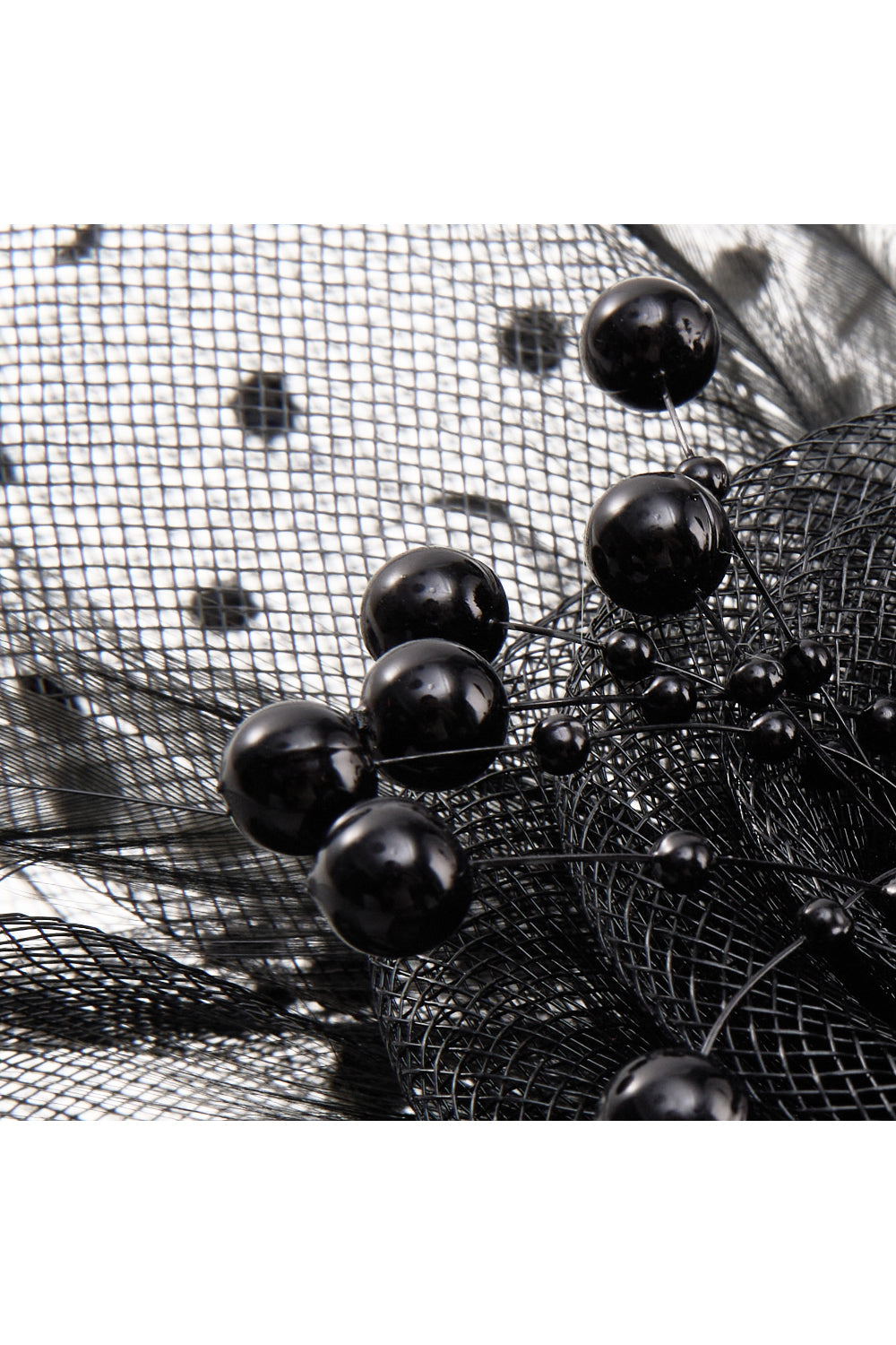 Dual - use Headband & Barrette with Netting, Flower and Feather Designs