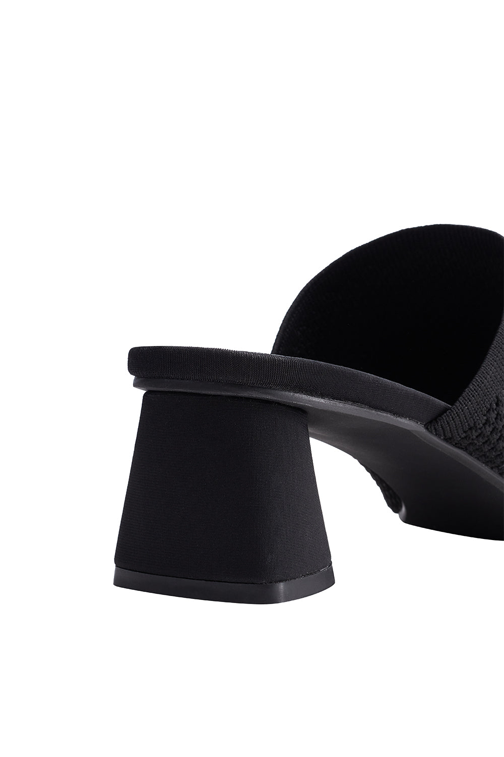 Knitted High Heeled Sandals with Square Toe and Open Toe