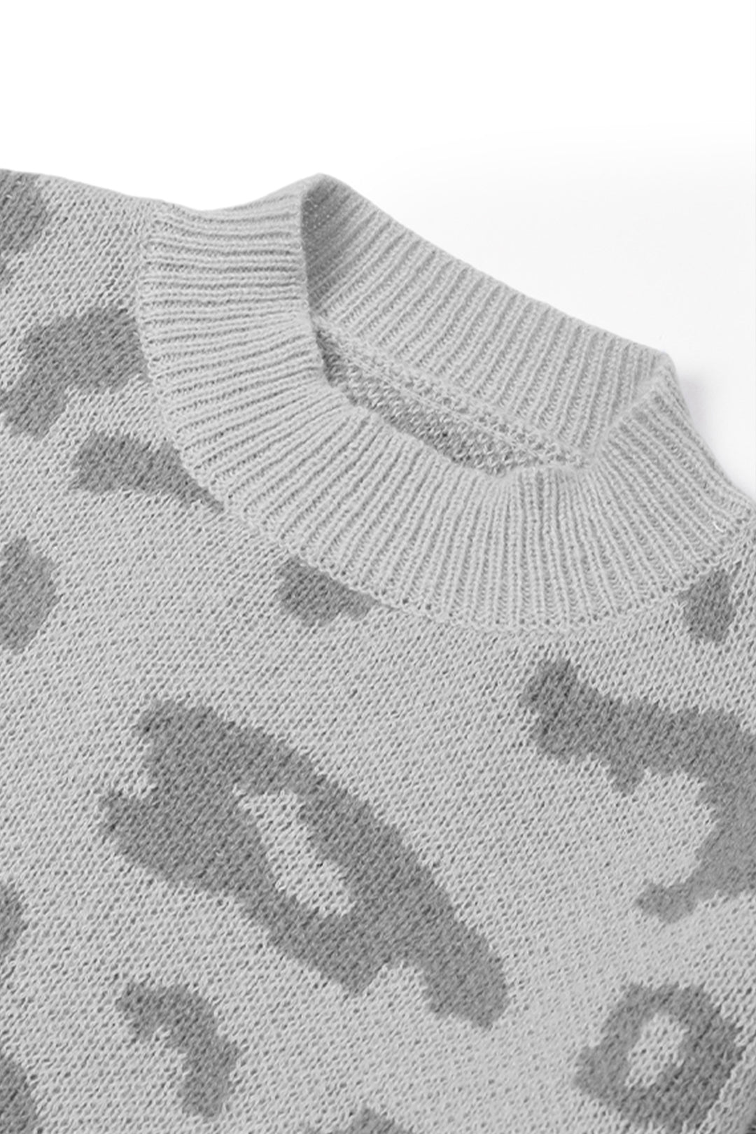 Leopard Print High Neck Jumper