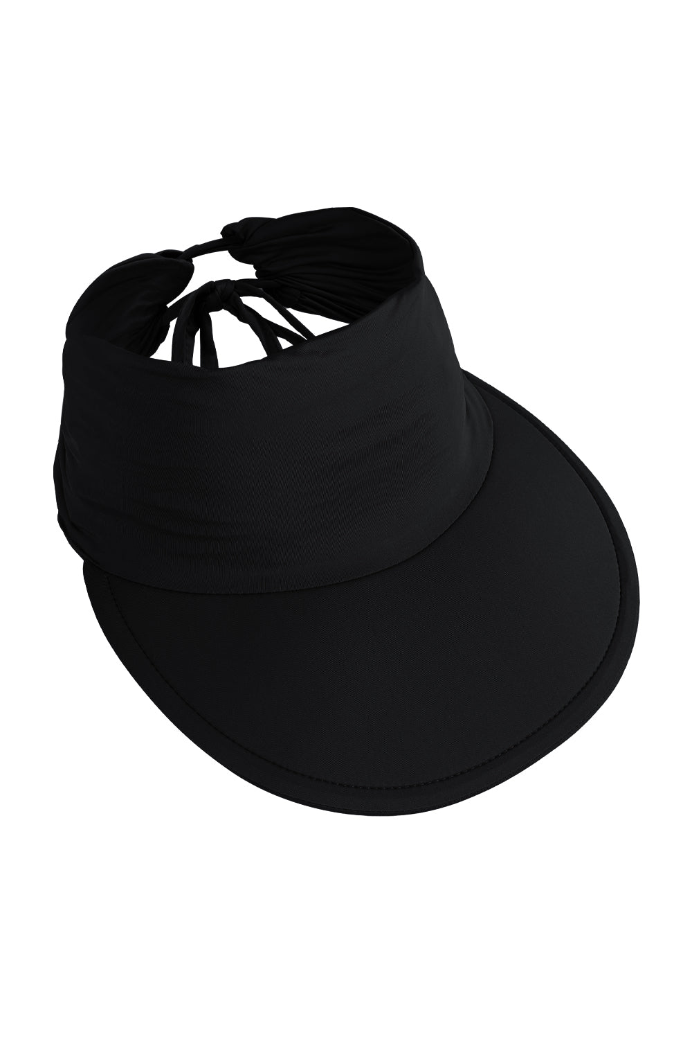 Portable Solid - color Sun Hat with an Open - top Design
