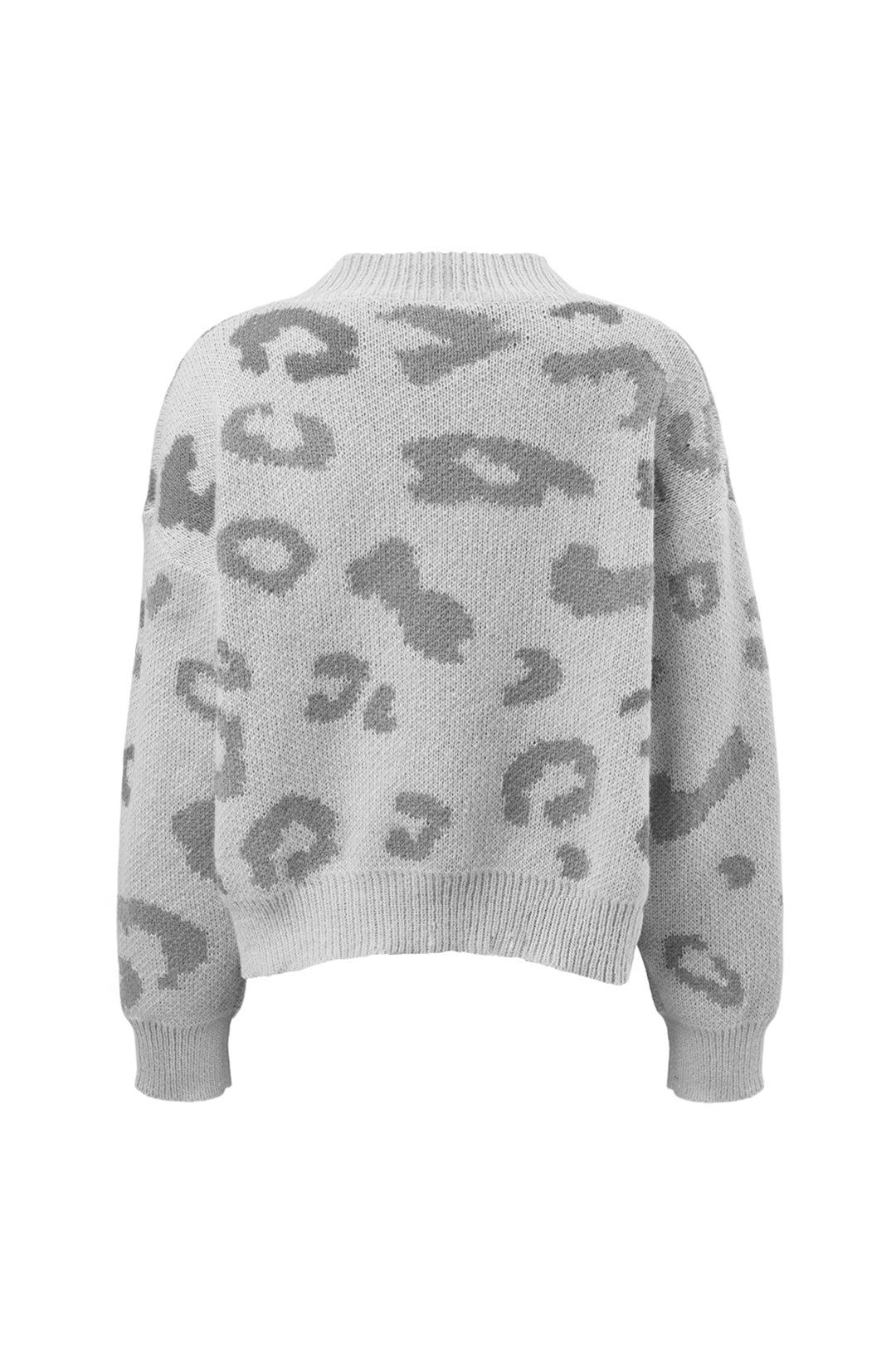 Leopard Print High Neck Jumper