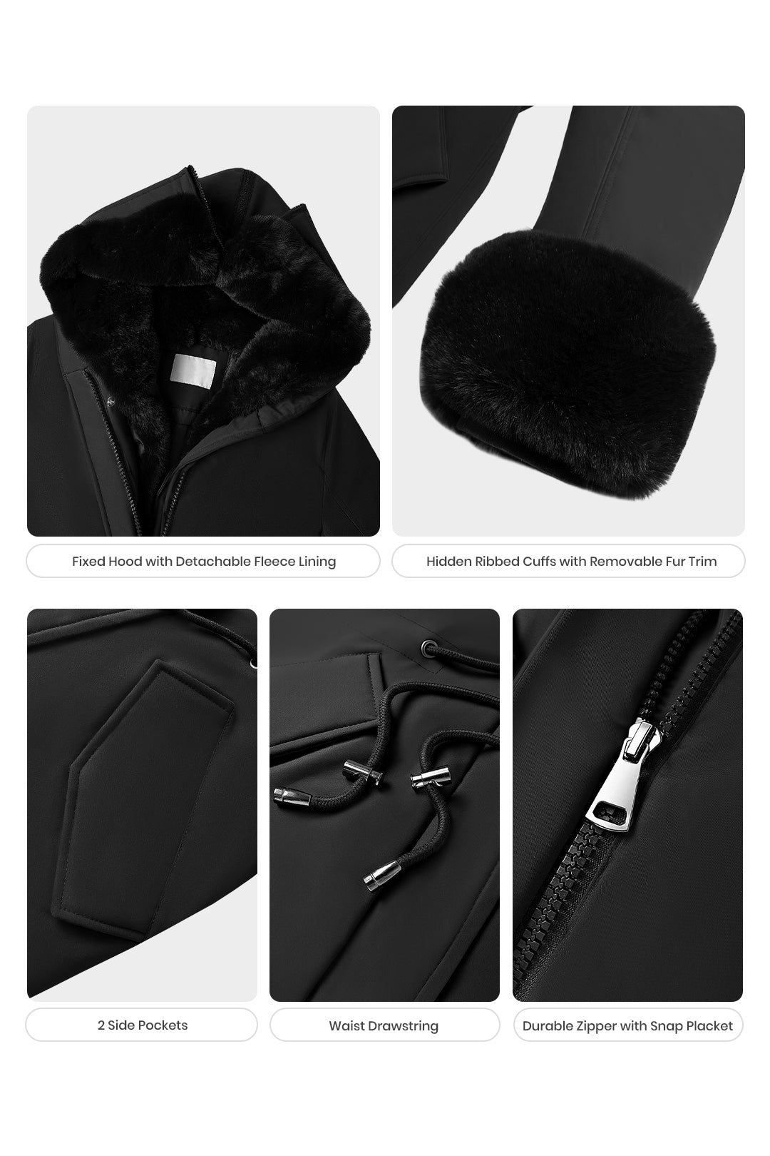 Hooded long sleeve warm nipped waist coat