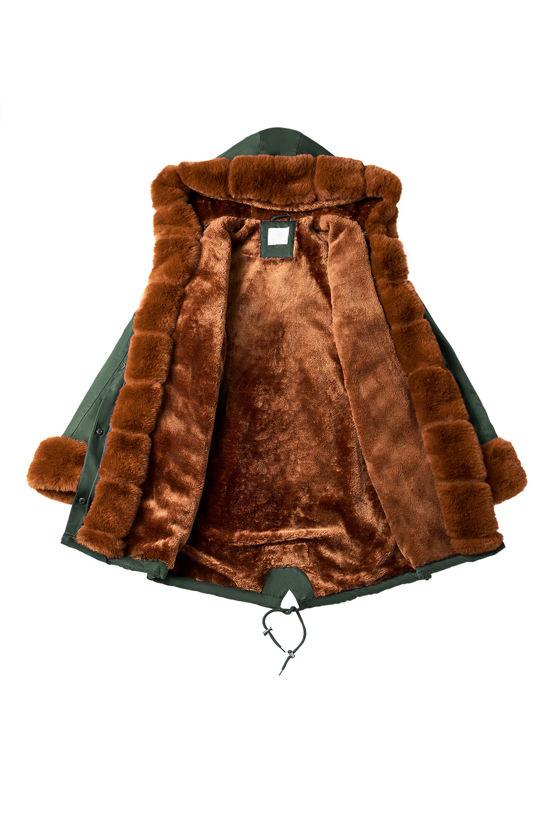 Midi Fur Collar Nipped Waist Warm Puffer Coat