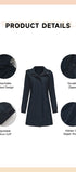 Windproof trench coat #oran_Dark Blue