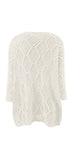 Solid Color Cutout Knit Top #oran_White