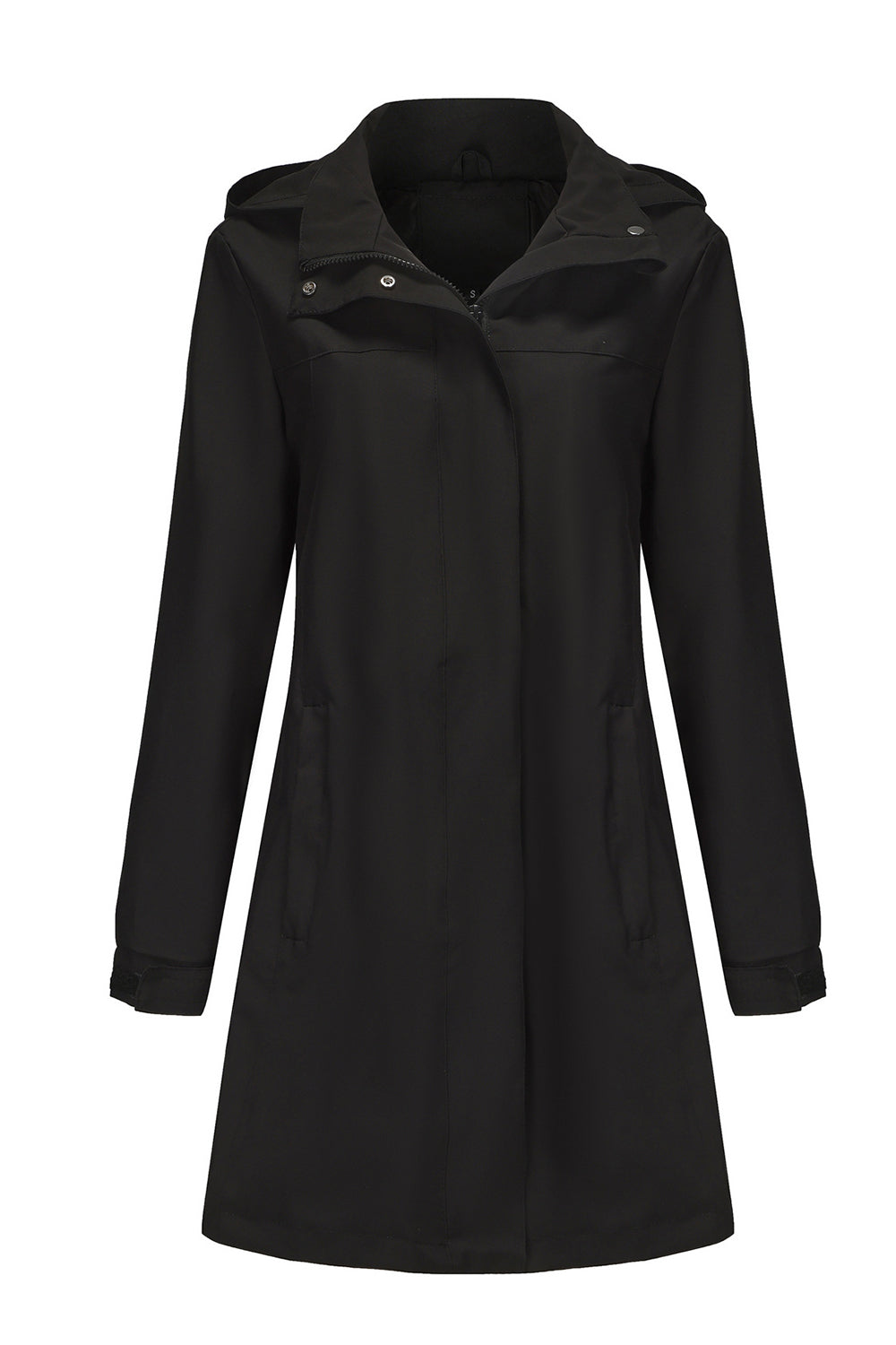 Midi windproof trench coat