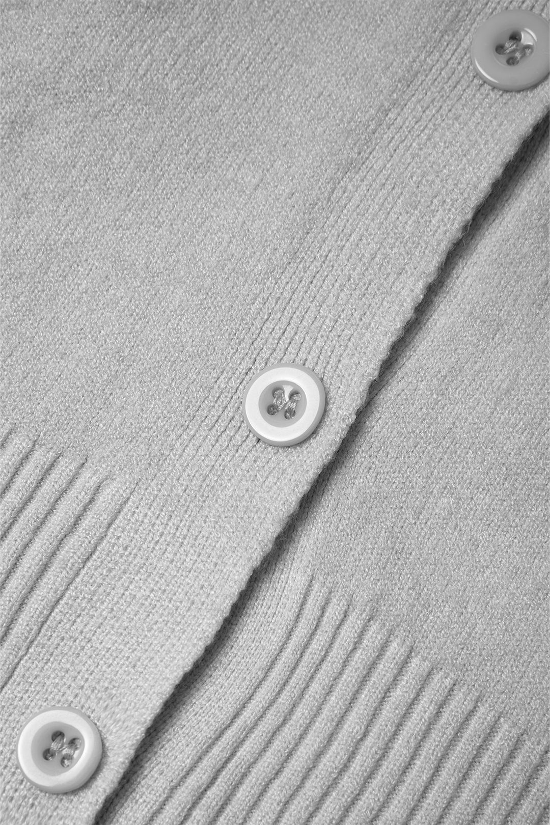 V-Neck Single Breasted Knit Cardigan