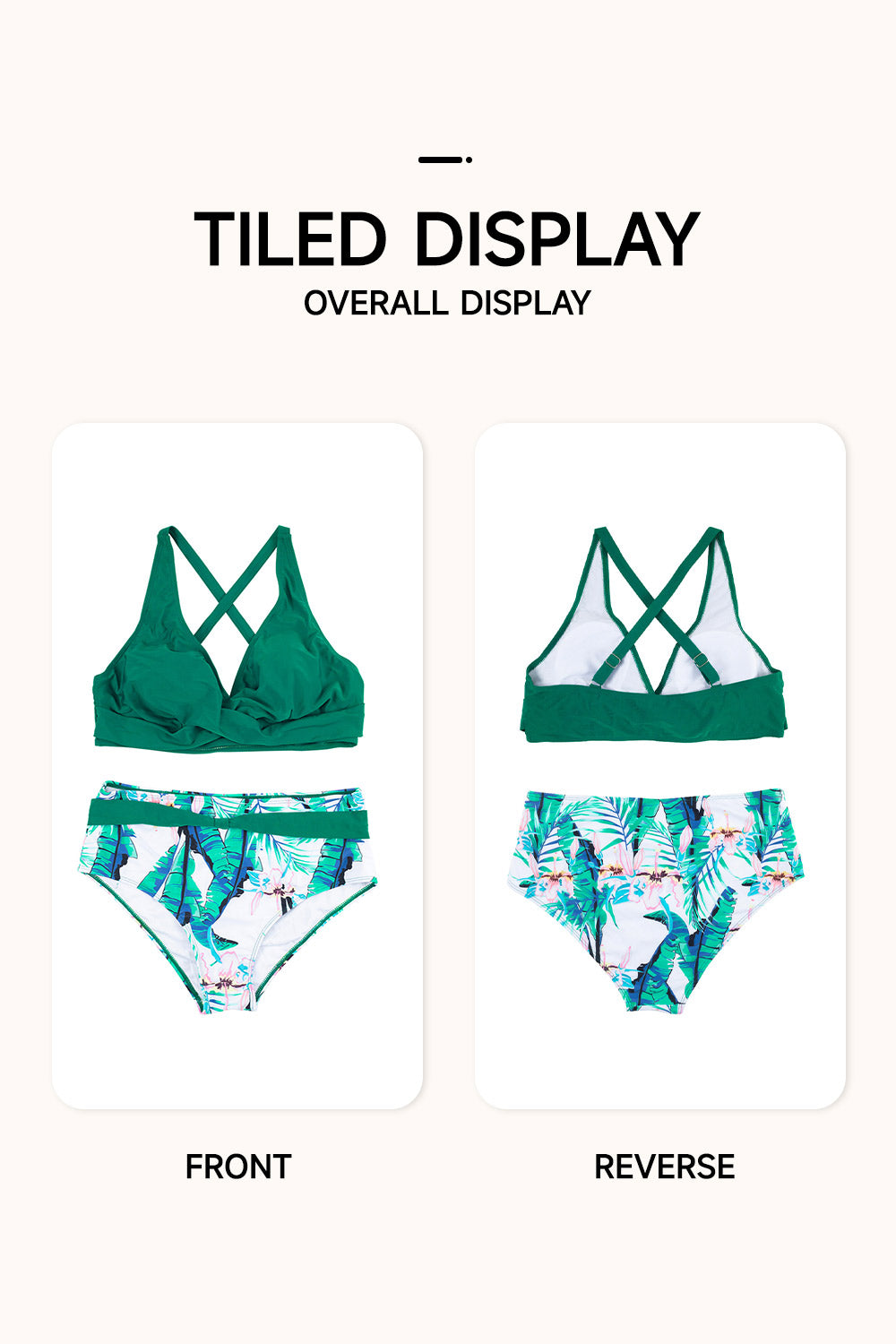 Women Two Piece V-Neckline Bikini Swimsuit