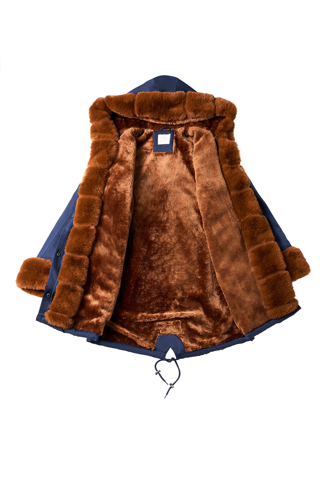 Midi Fur Collar Nipped Waist Warm Puffer Coat