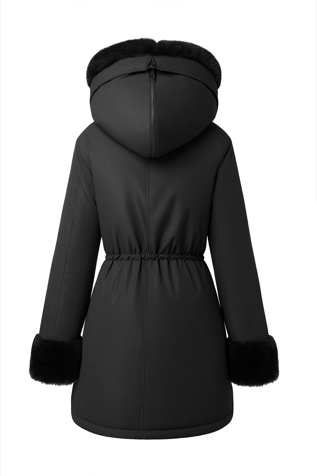 Hooded long sleeve warm nipped waist coat