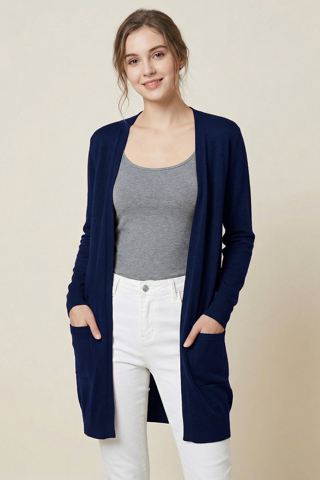 Knit Open Front Cardigan