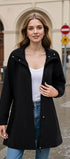 Windproof trench coat #oran_Black