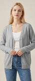 V-Neck Knit Cardigan #oran_Gray