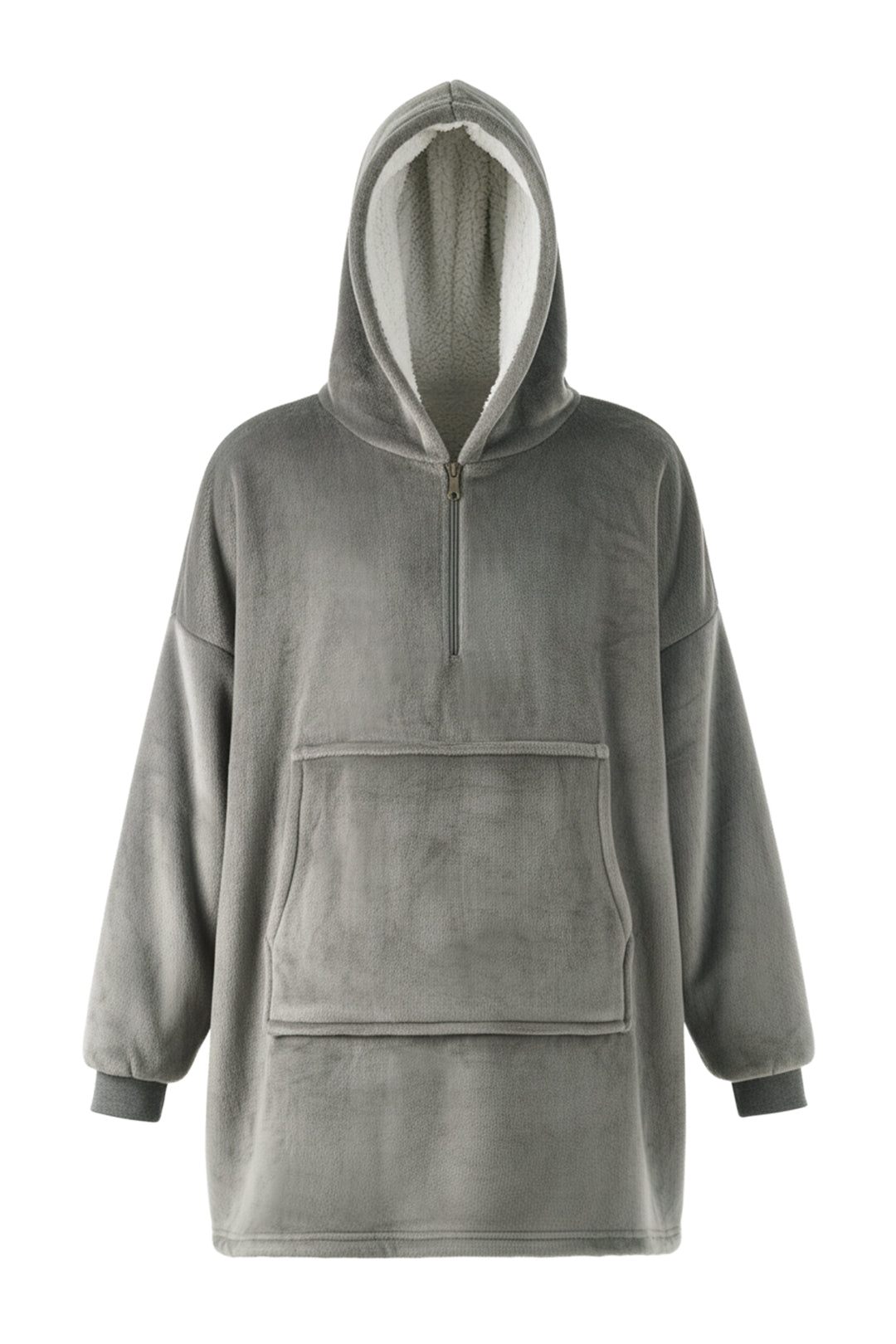 Zip Neck Fleece Dressing Gown