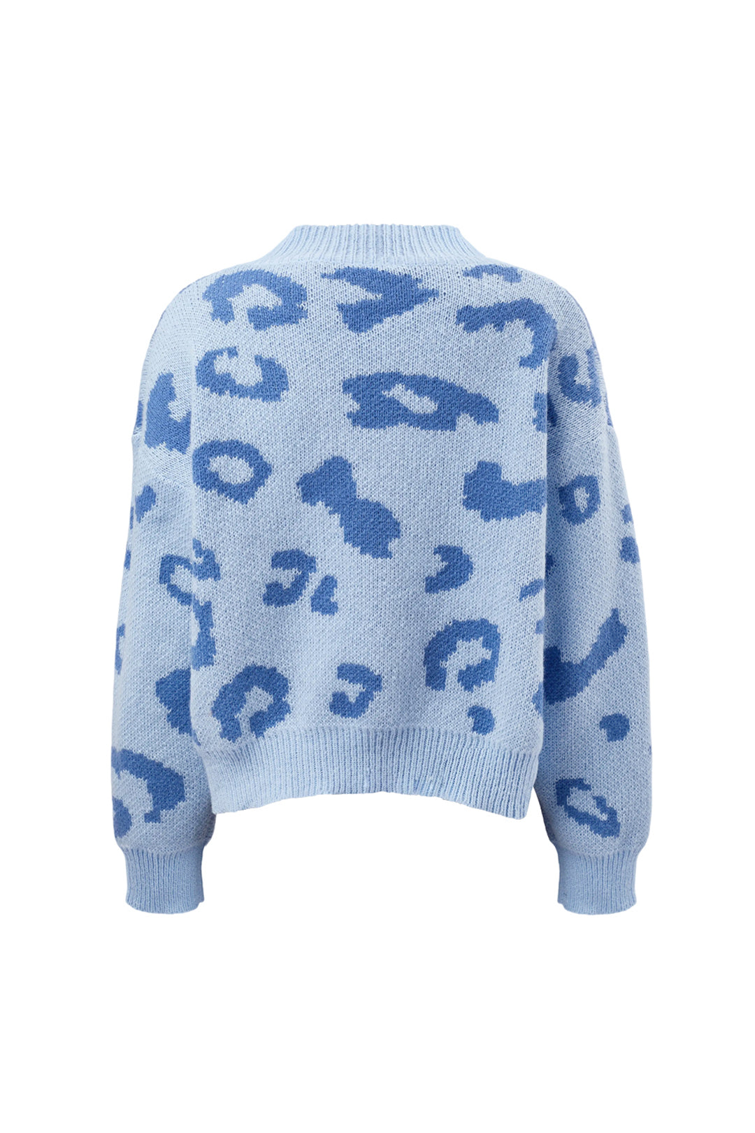 Leopard Print High Neck Jumper