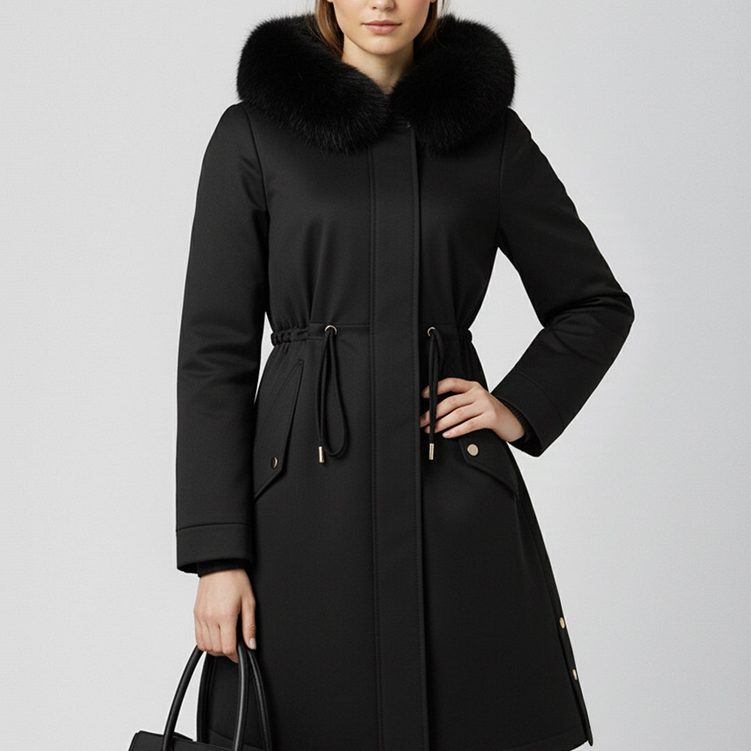 stylish warm coat #oran_Black