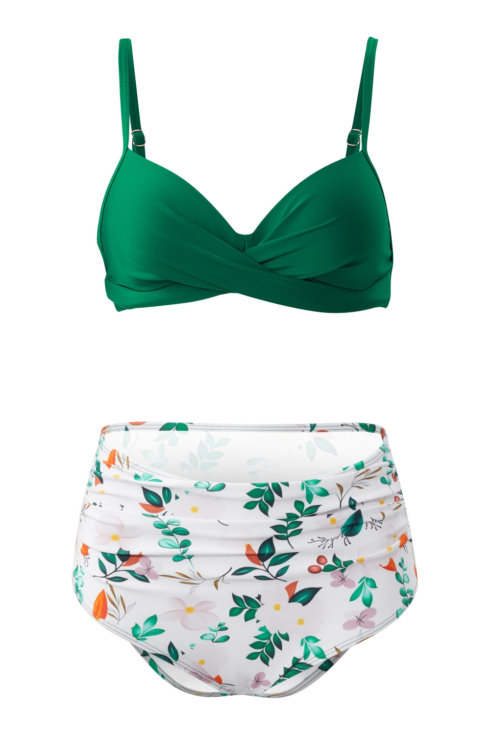 Spruce Green White Floral